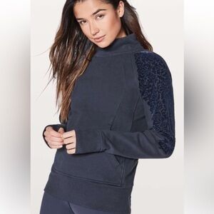 Lululemon Floral Flock Sweater 1/4 Zip Pullover